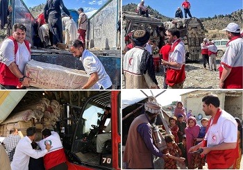 امدادرسانی هلال احمر جمهوری اسلامی ایران در مناطق زلزله زده پکتیکا 