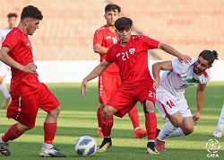  تیم ملی فوتبال زیر 19 سال افغانستان در برابر ایران شکست را پذیرفت