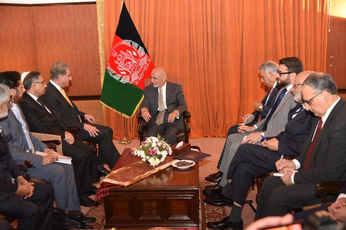 رییس جمهور غنی با وزیر خارجۀ پاکستان دیدار کرد