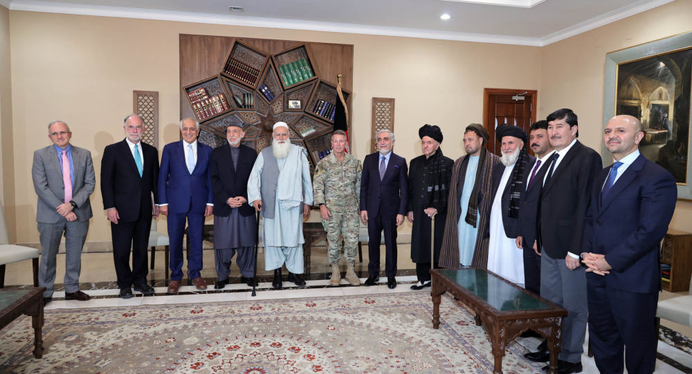 دیدار اعضای رهبری شورای عالی مصالحه ی ملی با فرستاده ویژه امریکا برای صلح افغانستان