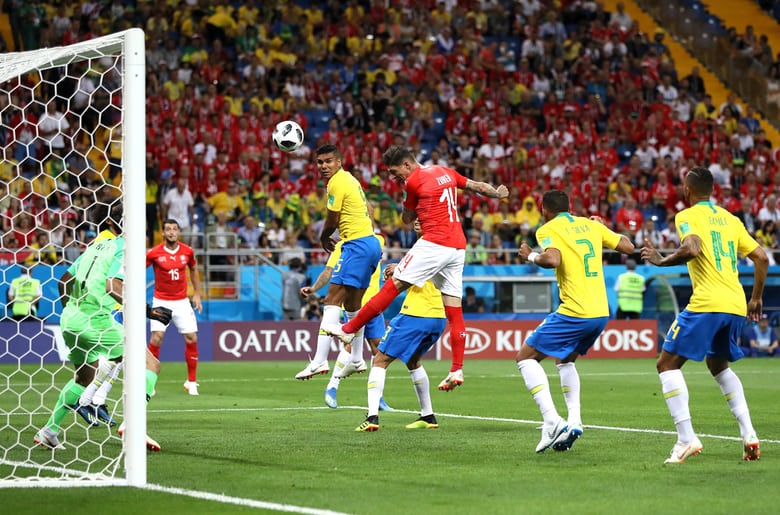 برزیل 1-1 سوئیس؛ برزیل هم به جمع مدعیان ناکام در کسب پیروزی پیوست
