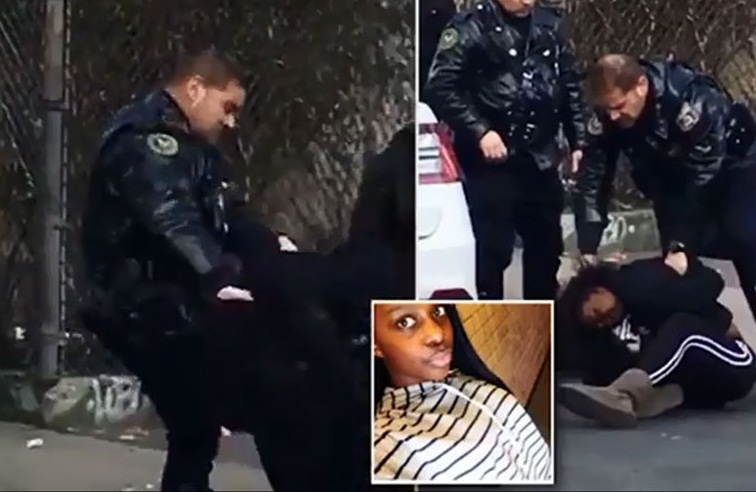 رفتار نژادپرستانه پلیس آمریکا با دختر سیاهپوست مبتلا به آسم + فیلم