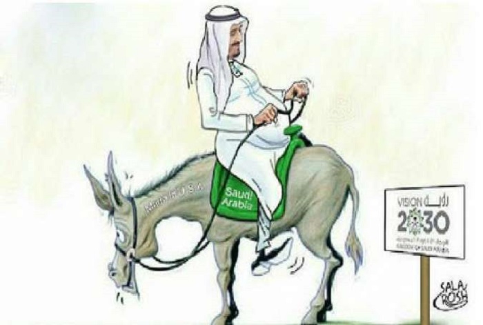 کاریکاتورهای رسانه های قطری علیه پادشاه عربستان