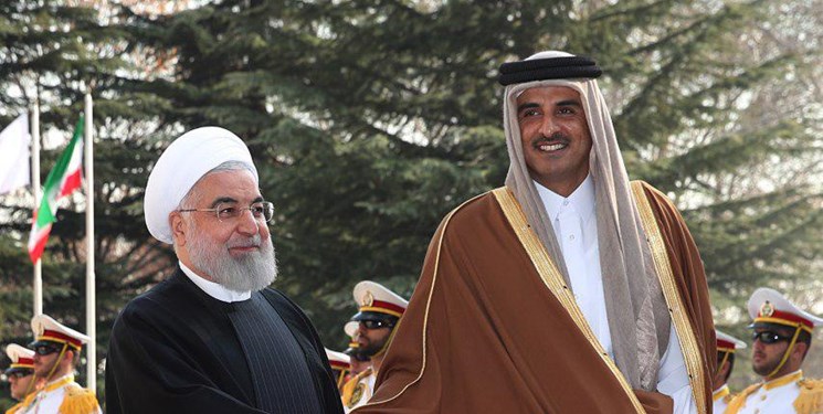 آغاز مذاکرات خصوصی روحانی و امیر قطر در تهران