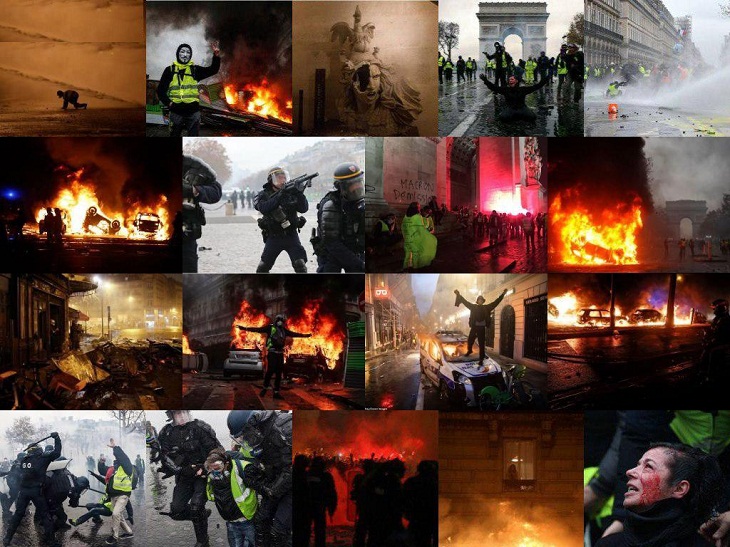 ناآرامی های روز شنبه پاریس؛ 110 نفر مجروح و حدود 412 معترض بازداشت شدند