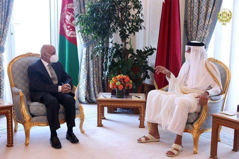 رییس جمهور غنی با امیر قطر دیدار کرد
