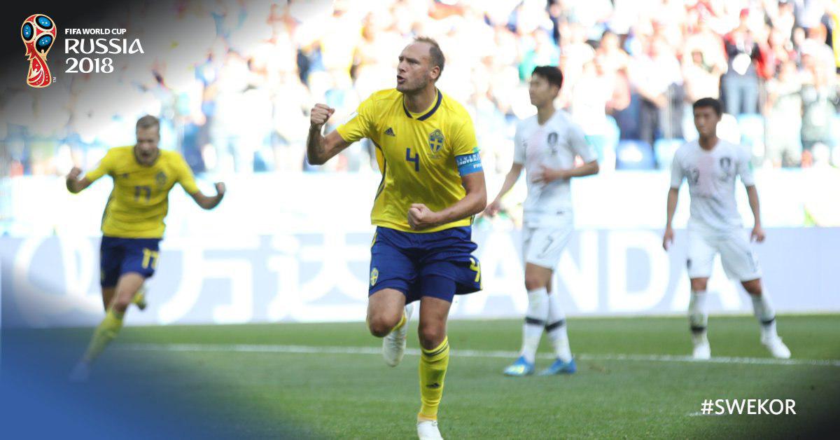  سویدن 1 - 0 کوریای جنوبی؛ شکست نماینده آسیا مقابل زردپوشان