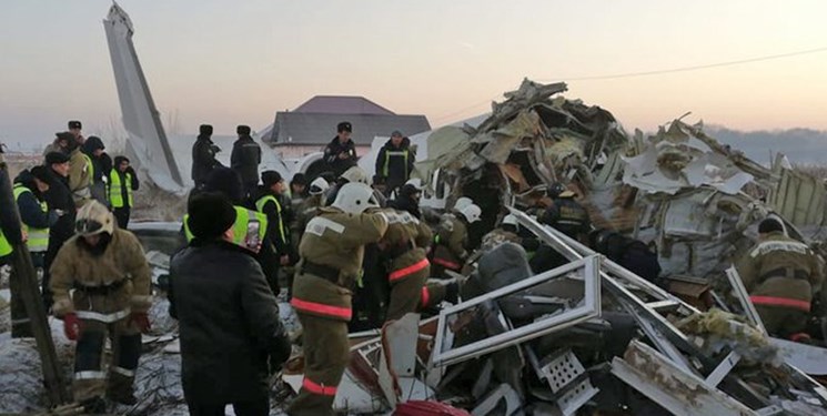 سقوط هواپیمای مسافربری در قزاقستان با 100 سرنشین