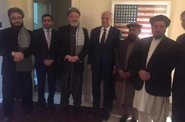  دیدار رهبری شورای عالی صلح افغانستان با زلمی خلیلزاد در کابل 