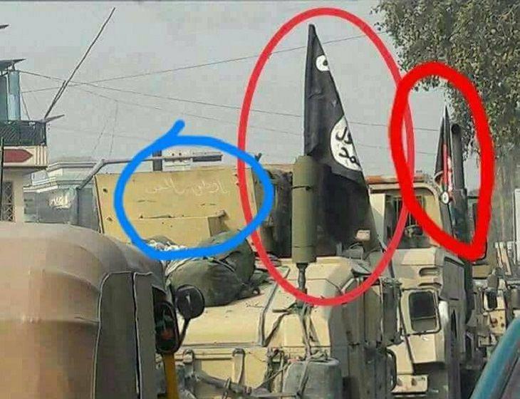 تحلیل طالبان از نصب پرچم داعش بر وسایط ارتش