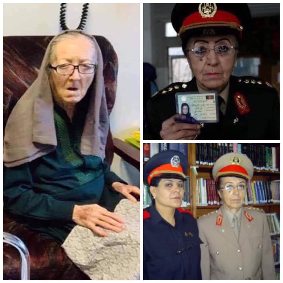 نخستین زن جنرال افغانستان در بستر بیماری