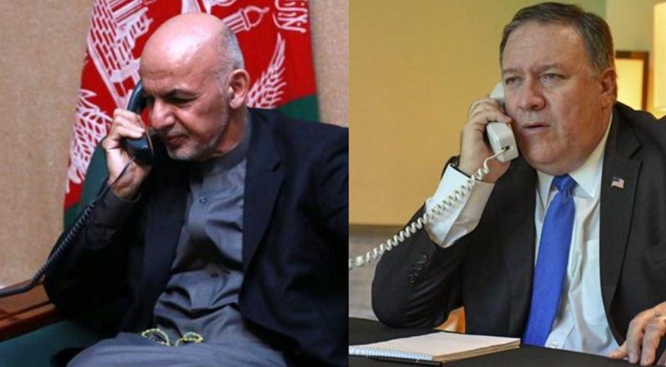 وزیر خارجه امریکا خطاب به اشرف غنی: هرچه زودتر گفت وگوهای بین الافغانی برگزار گردد