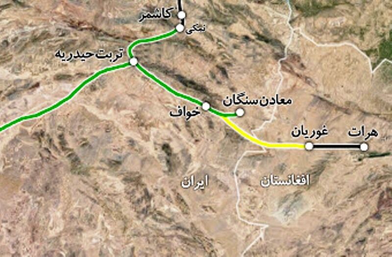 افغانستان از طریق راه آهن ایران به آبهای آزاد متصل می شود