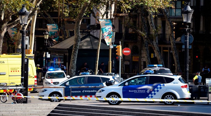حمله تروریستی در بارسلون اسپانیا  13 کشته و 100 زخمی برجای گذاشت