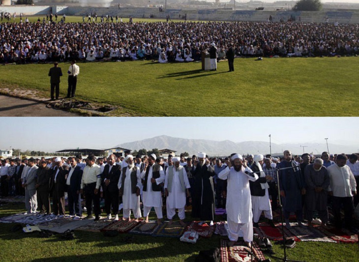 شرکت گسترده مهاجرین افغانستانی اهل سنت در نماز عید قربان در تهران
