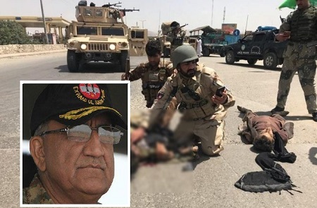 جنرال باجوه در مورد شهروندان کشته شدۀ پاکستانی در غزنی وضاحت داد