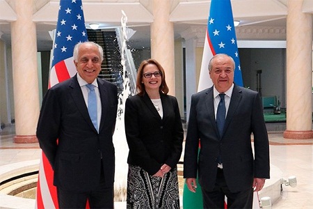 دیدار وزیر خارجه ازبکستان با زلمی خلیلزاد نماینده امریکا در افغانستان