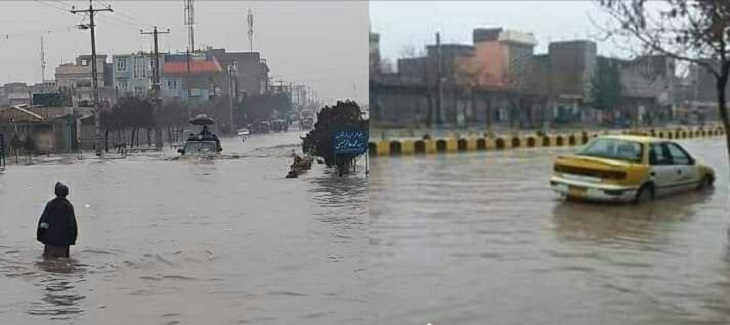 سرازیر شدن سیلاب شدید در نقاط مختلف هرات
