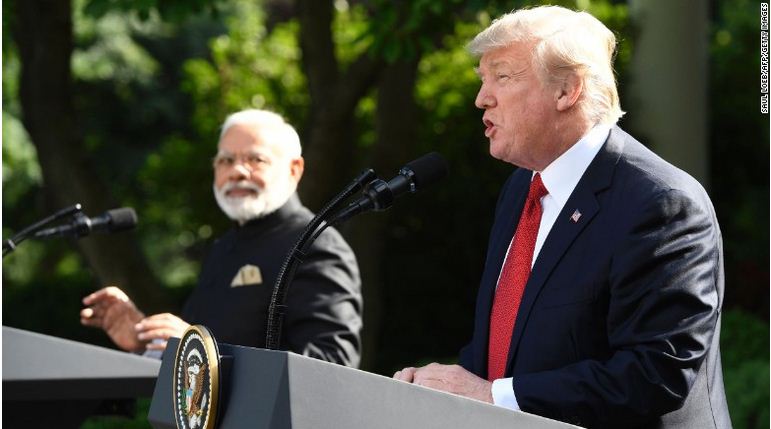 ترامپ در هند بر خروج نظامیان آمریکایی از افغانستان تاکید کرد