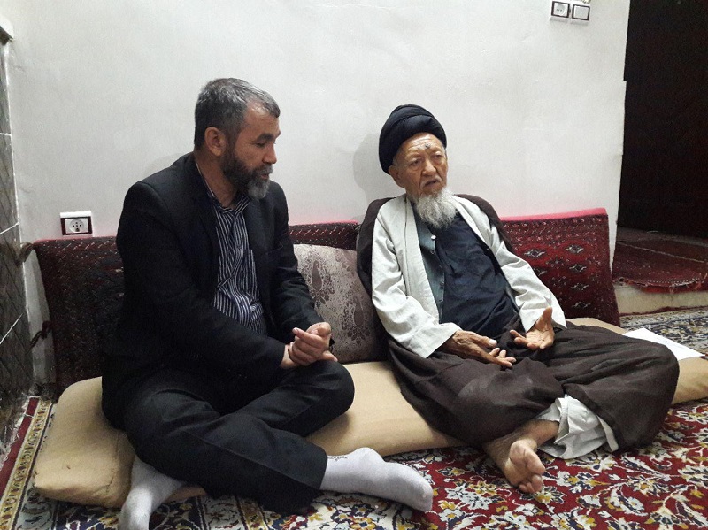 دبیر کل حزب رفاه ملی افغانستان با حضور در منزل آیت الله سید حسین جوادی از ایشان عیادت نمود