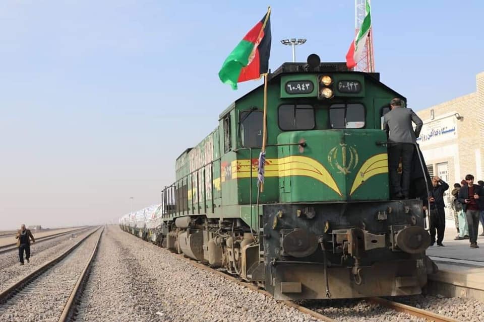  نخستین محموله وارداتی ایران از طریق خط آهن هرات- خواف وارد کشور شد 