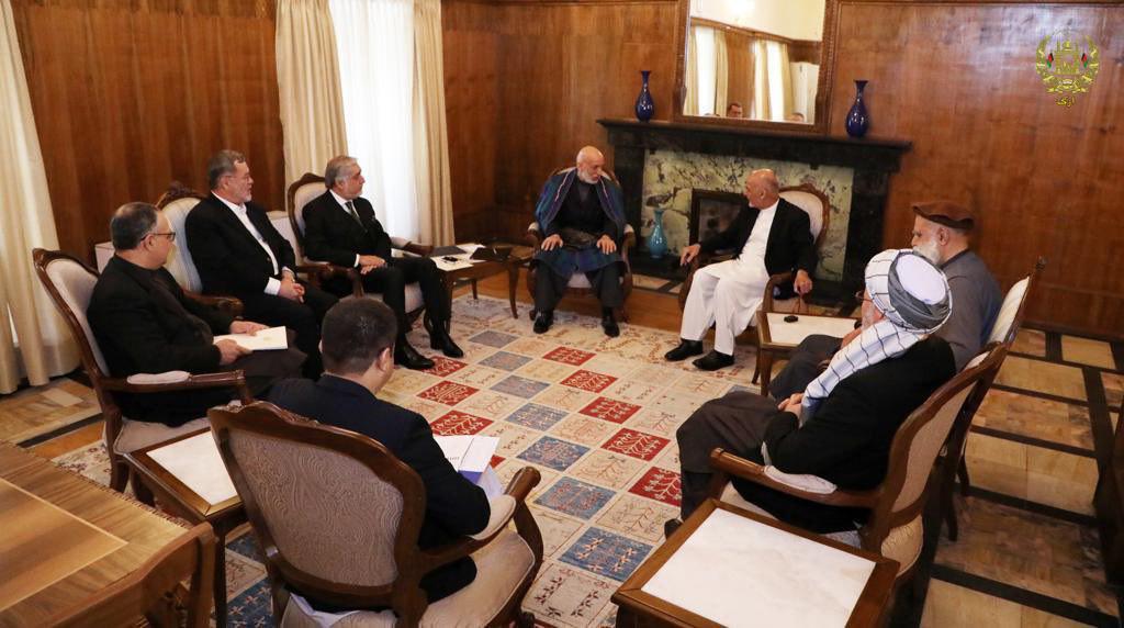 دیدار رییس جمهور غنی با رهبران سیاسی کشور روی گفتگوهای صلح
