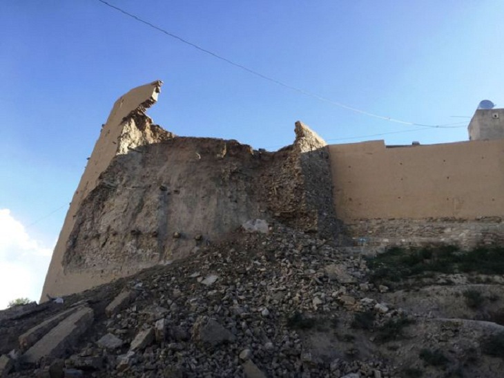 بزرگترین برج قلعه تاریخی غزنی فرو ریخت
