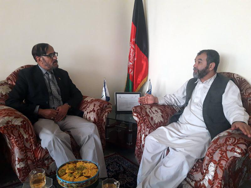 آقای محمد یاسین حبیب مشاور دکتر عبدالله عبدالله با دبیرکل حزب رفاه ملی افغانستان دیدار نمود