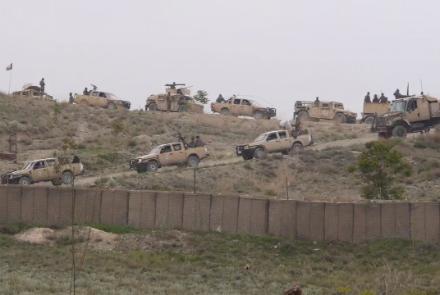  جابجایی نیروهای امنیتی افغانستان در زازی میدان برای پاسخ دهی به ارتش پاکستان 