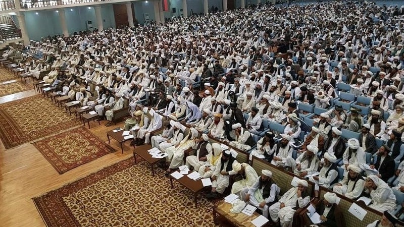 آغاز سخنرانی ملا هبت الله رهبری طالبان در نشست علمای دین در کابل